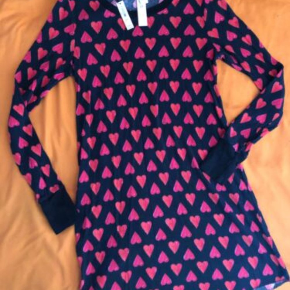 Victoria Secret Thermal Long Sleeve Sleepshirt NWT NEW Valentine’s Red Heart